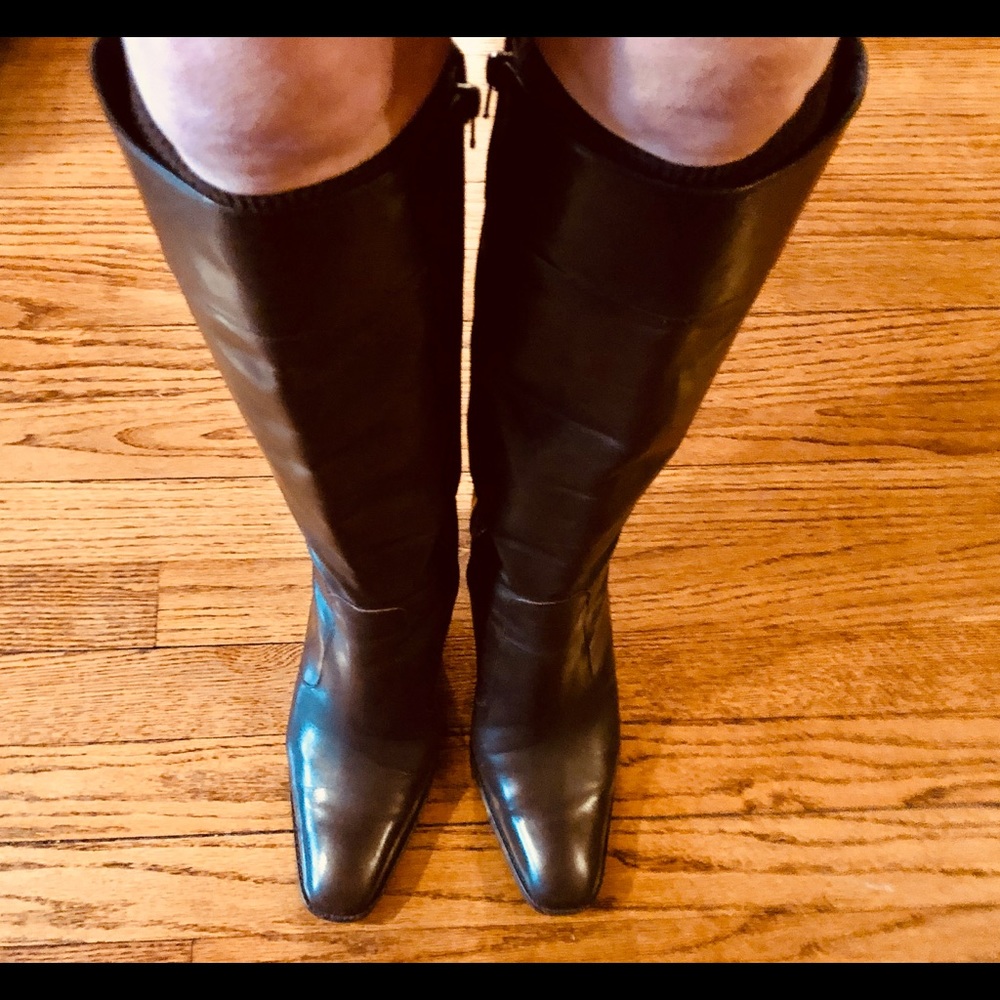 Lauren tall chocolate brown boots Sz 8 1/2B